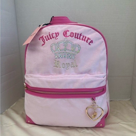 Juicy Couture Pink backpack Bag with Heart Charm New main image 10